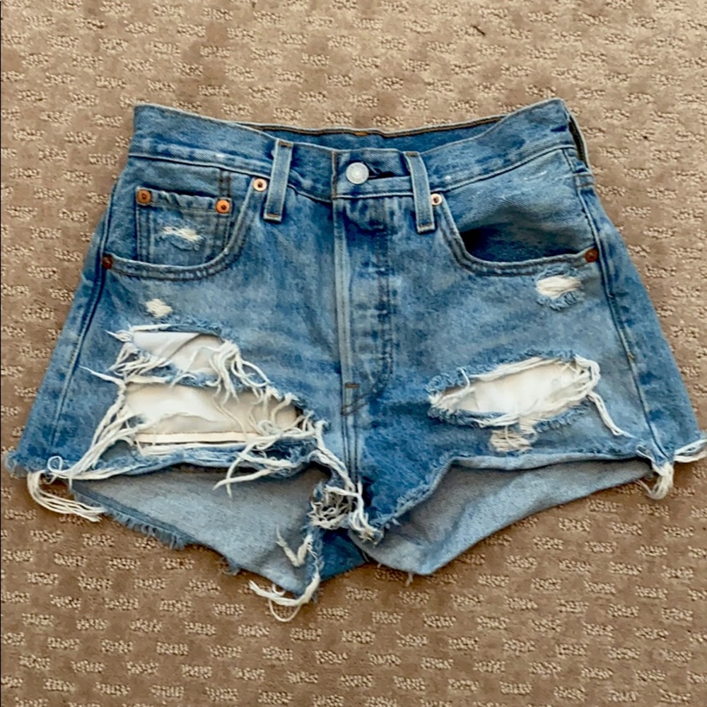 Levi’s 501 High Rise Shorts (color Fault Line)